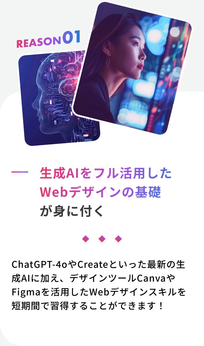 生成AIをフル活用したWebデザインの基礎が身に付く